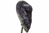Amethyst Geode Section on Metal Stand - Uruguay #171905-6